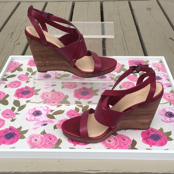 Cole Haan Wedge Raspberry fuchsia red US 8 - Picture 8 of 13